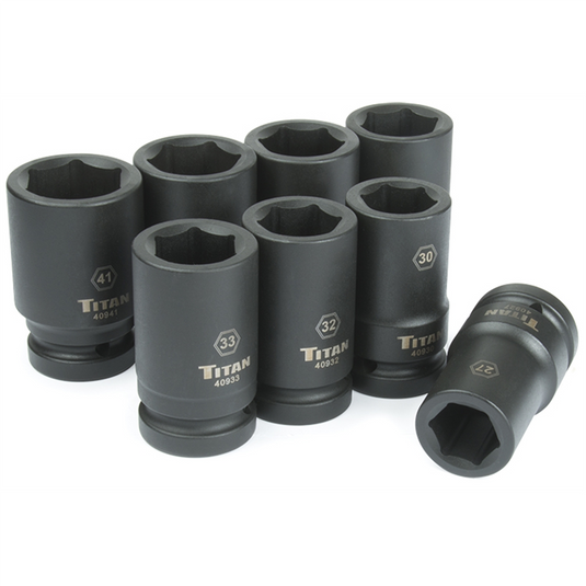 Star Asia Dba Titan 8-PC 1"" DR METRIC DEEP IMPACT