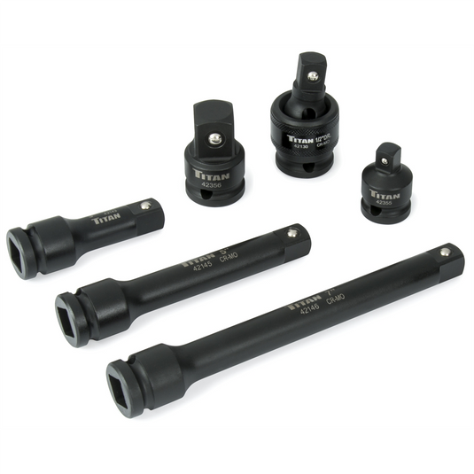 TITAN 6-PC 1/2"" DR IMPACT SOCKET ACC