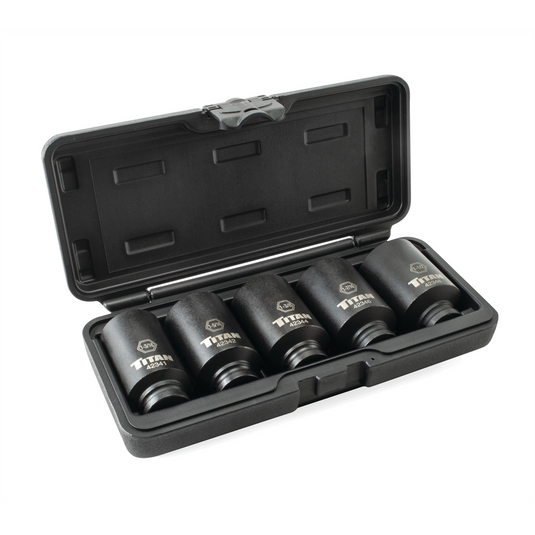 TITAN 5 pc. 1/2 in. Dr Deep Impact Socket Set