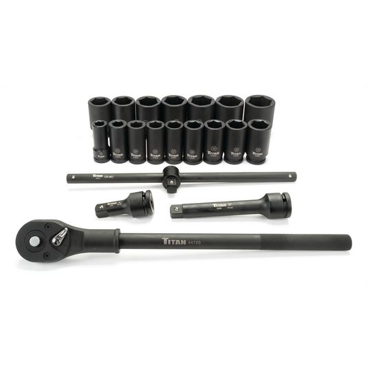Titan 20 pc. 3/4 in. Dr 6 pt. Metric Impact Socket Set