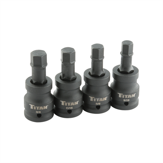 TITAN 4-PC 3/4"" DR SAE HEX IMPACT BI