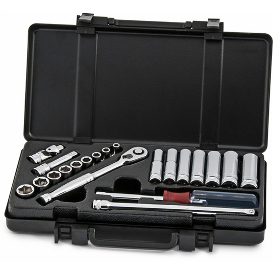 TITAN 21-PC 1/4"" DR FRACTIONAL SOCKE