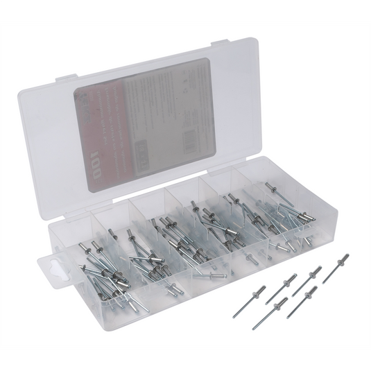 Titan 100 Piece 1/8 in x 3/8 in Aluminum/Steel Rivet Set