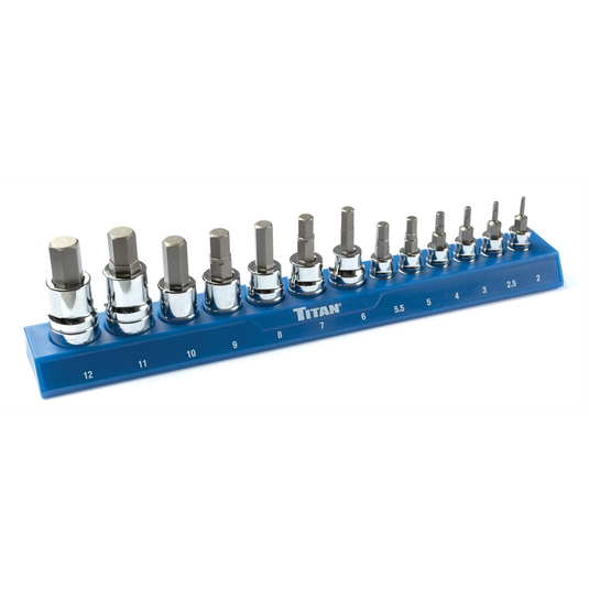 Titan 13 pc. Metric HEX Bit Socket Set