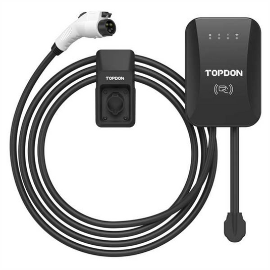 Topdon PulseQ AC Home EV Charger 16FT - 40A Level 2 EV Charger w/16FT Cable J1772 Plug; RFID Mode