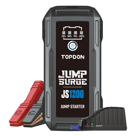 Topdon JumpSurge1200 - 1200 Peak Amp Battery Jumpstarter; Power Bank; & Flashlight
