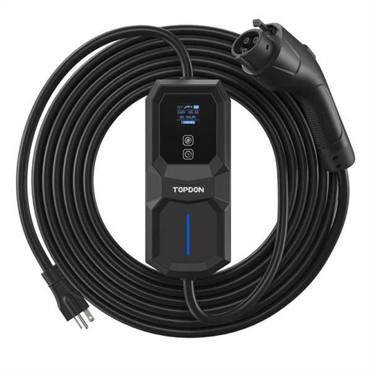 Topdon PulseQ AC Portable 16A - AC Level 2 Portable EV Charger; 16A; 3.7KW; NEMA 5-15P Plug