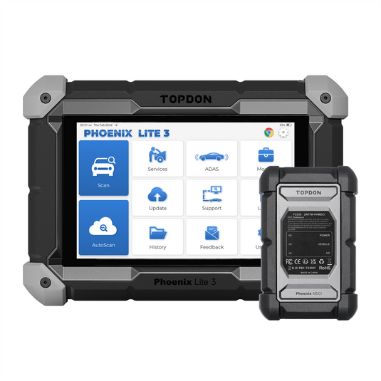 Topdon Phoenix Lite 3 - 8"" OE-Level Scan Tool; Serv Funcs; Bi-Directional Controls