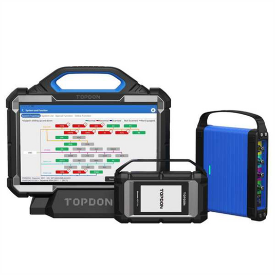 Topdon Phoenix Max w/Scope - 13.3"" OE-Level Scan Tool; Docking Station & 4 Ch Oscilloscope