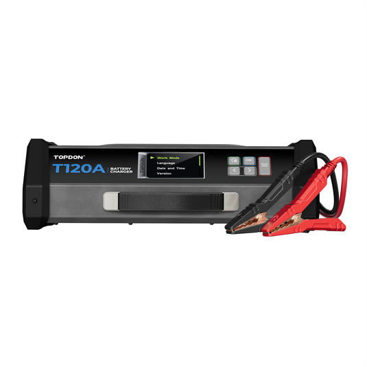 Topdon Tornado120000 - 120A Stable Power Supply and 12V Battery Charger - 6.5 Ft.