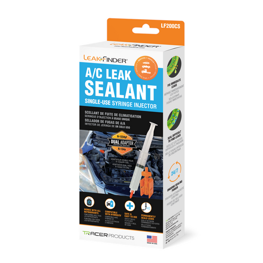 Leak Finder Non-hardening; non polymer A/C leak sealant