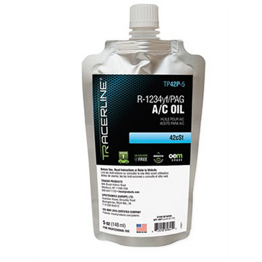 Tracer Products 5 oz (148 ml) foil pouch; R-1234yf/PAG oil