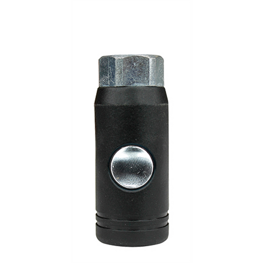 Plews Edelmann 1/4IN Safety Coupler Female Black