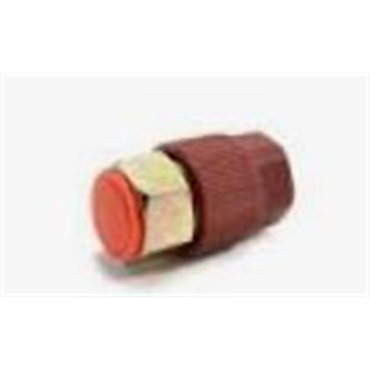 Tire Seal of Florida Straight Hi-Side Steel Retro Adapter 7/16-20 W/Red Cap & Core