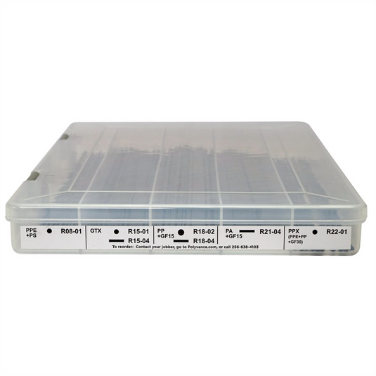 Polyvance Plastic welding rod assortment with organizer case. (Tier 3)
