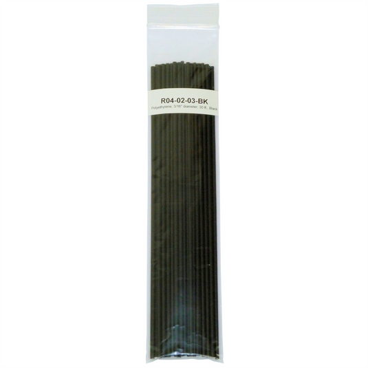 Polyvance Polyethylene Rod (LDPE); 3/16&rdquo; diameter; 30 ft.; Black
