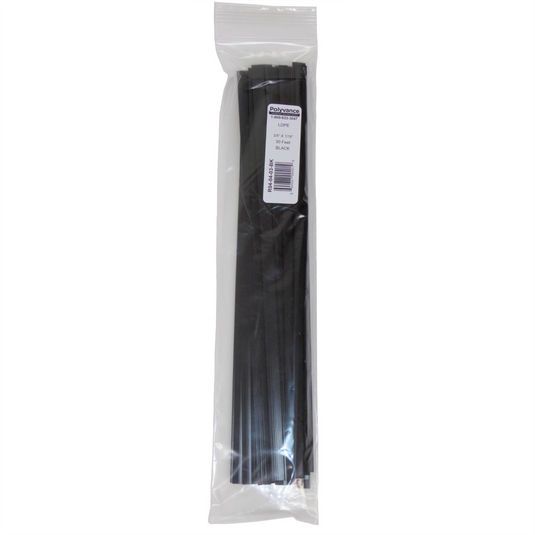 Polyvance Polyethylene Strip (LDPE;) 3/8&rdquo; x 1/16&rdquo;; 30 ft.; Black