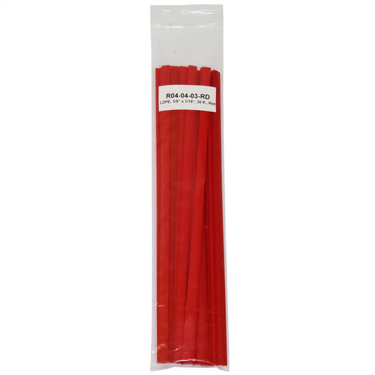 Polyvance Polyethylene Strip (LDPE;) 3/8&rdquo; x 1/16&rdquo;; 30 ft.; Red