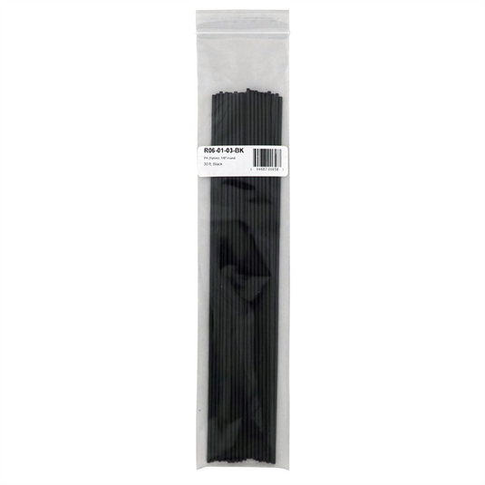 Polyvance Nylon Rod;  1/8&rdquo; diameter; 30 ft.; Black