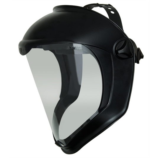Uvex Honeywell Safety Products Usa Uvex Bionic Face Shield with Clear Polycarbonate Visor and Anti-Fog/Hard Coat; Black Matte