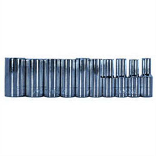 V-8 Tools SOC SET 1/4 10PC SEMI-LG 12PT THN