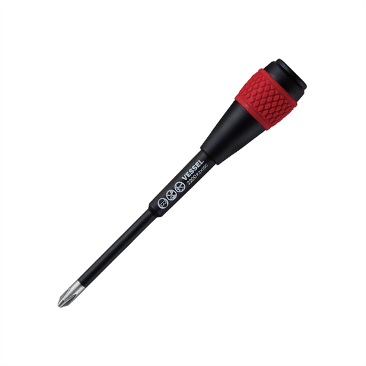 Vessel No.2200B Ball Ratchet Screwdriver Reversible Blade PH2x100