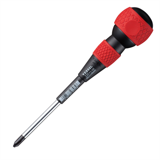 Vessel No.220 Ball Grip Screwdriver PH2x100