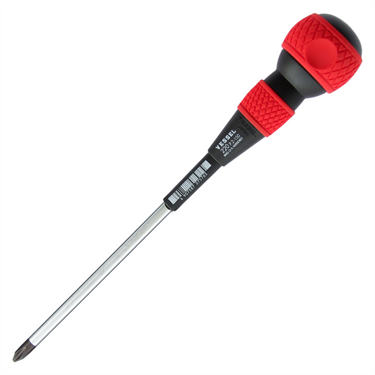 Vessel No.220 Ball Grip Screwdriver PH2x150