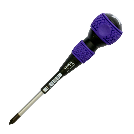 Vessel No.230 Ball Grip Tang-Thru Screwdriver PH1x75