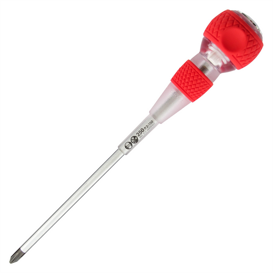 Vessel No.250 Ball Grip Tang-Thru Screwdriver w/Ceramic Ball PH2x150