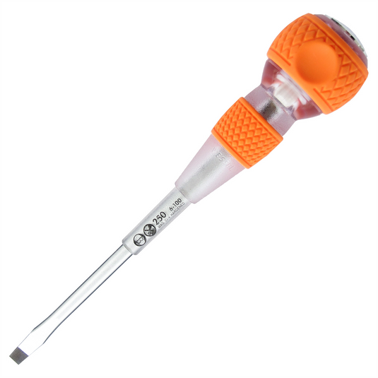 Vessel No.250 Ball Grip Tang-Thru Screwdriver w/Ceramic Ball 6x100