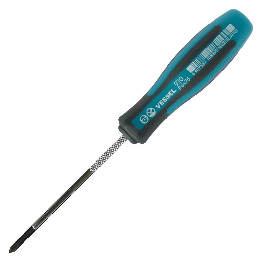 Vessel No.910 MEGADORA Thin Shank Screwdriver PH0x75