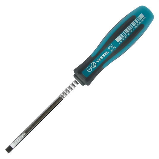 Vessel No.910 MEGADORA Thin Shank Screwdriver 4x75
