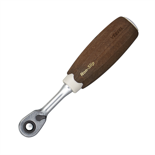 Vessel Tools WOOD-COMPO Ratchet Handle No.HRH2-W 1/4"" SQ Drive