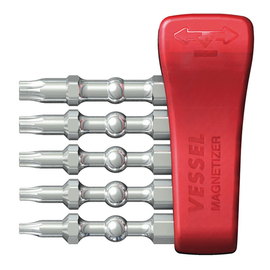 Vessel Tools Impact Ball Bits TX Assort X50 5PC with MG Holder