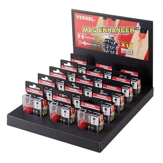 Vessel Tools Neck Torsion Insert Bits PH2X25.4 25PC (TicTac) x 15 Displayer
