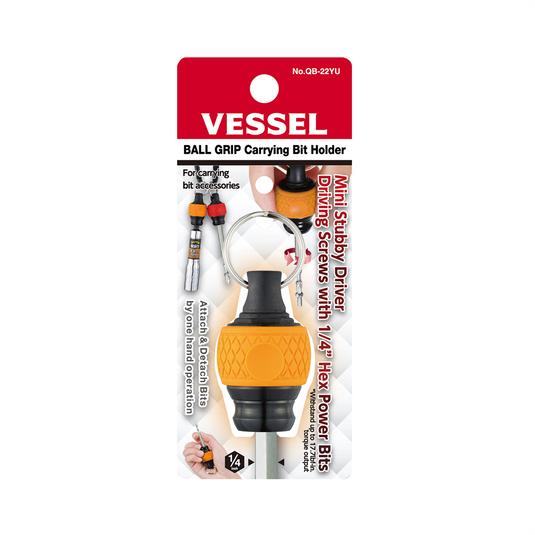 Vessel Tools BALL GRIP Carrying Bit Holder (Green) No.QB-22GU