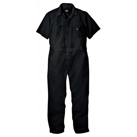 Workwear Outfitters Short Sleeve Coverall Black; Small