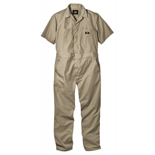 Workwear Outfitters Short Sleeve Coverall Khaki; Medium
