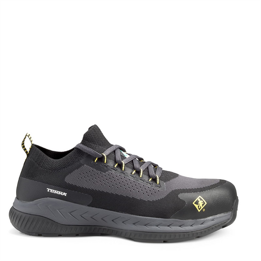 Workwear Outfitters Terra Eclipse Athletic Work Shoe Black/Yellow EH Composite Toe Size 15
