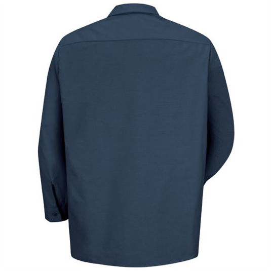 Workwear Outfitters Men's Long Sleeve Indust. Work Shirt Navy; 4XL