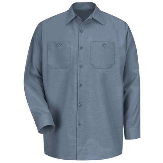 Workwear Outfitters Men's Long Sleeve Indust. Work Shirt Postman Blue; Large