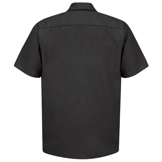 Workwear Outfitters Mens's Short Sleeve Indust. Work Shirt Black; Small