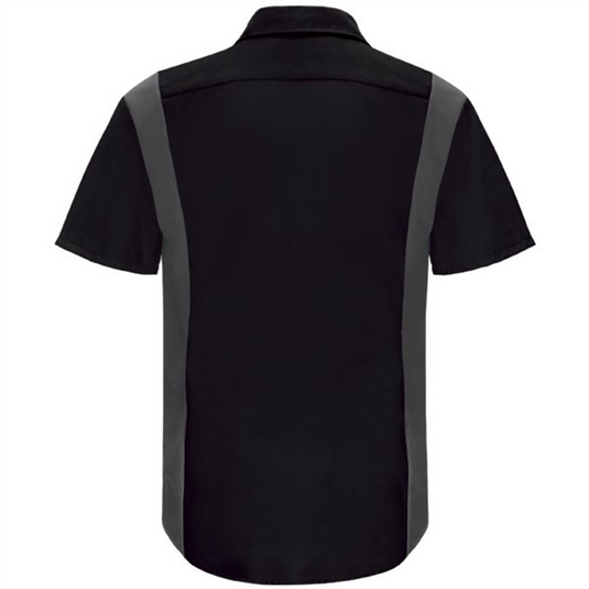 Workwear Outfitters Men's Long Sleeve Perform Plus Shop Shirt w/ Oilblok Tech Black/Charcoal; XL