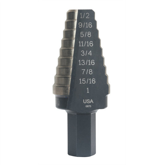 Vise Grip 20 8 HOLE SIZES (9/16""-1"") UNIBIT STEP DRILL