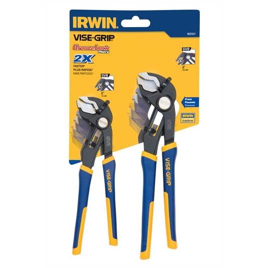 Vise Grip GrooveLock 6"" and 8"" V-Jaw