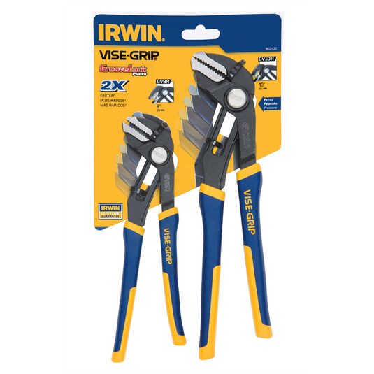 Vise Grip GrooveLock 8"" and 10"" Straight Jaw