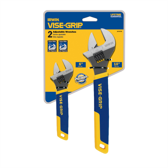 Vise Grip 2PC ADJUSTABLE WRENCH SET 6"" & 10