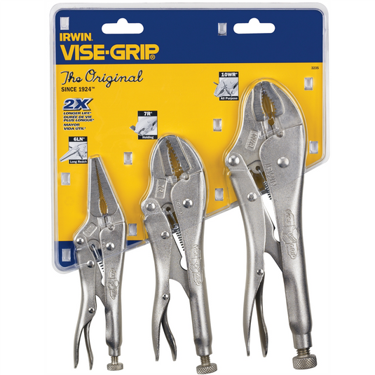 Vise Grip 323S  3 Pc. Tool Set Contains One Each: 10WRr; 7Rr and 6LNr Locking Tools
