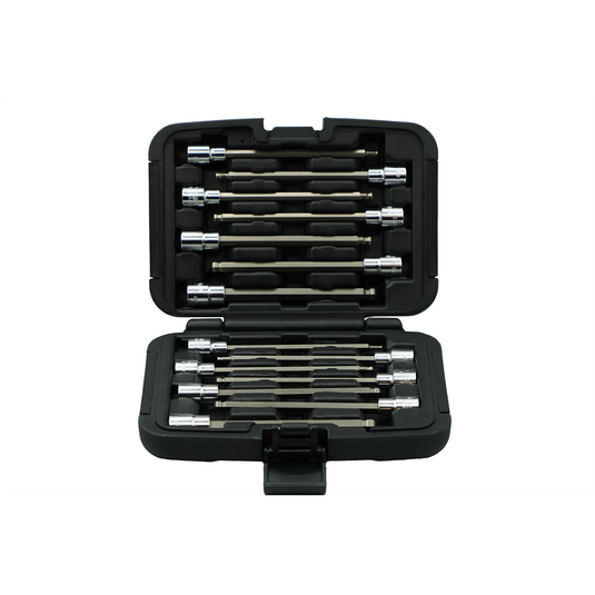 VIM Tools 14 PC. MASTER 6'' LONG BALL HEX DRIVER SET - 3/8'' DR.